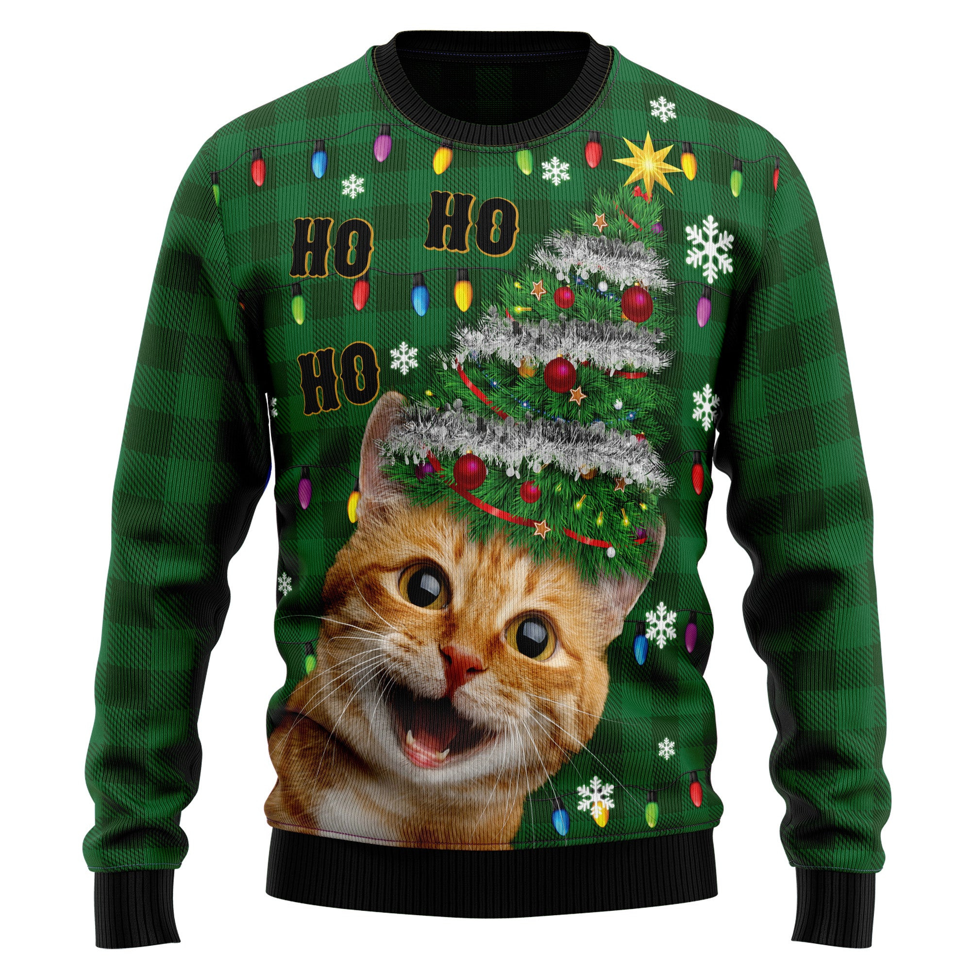 Cat Christmas Tree Ugly Christmas Sweater