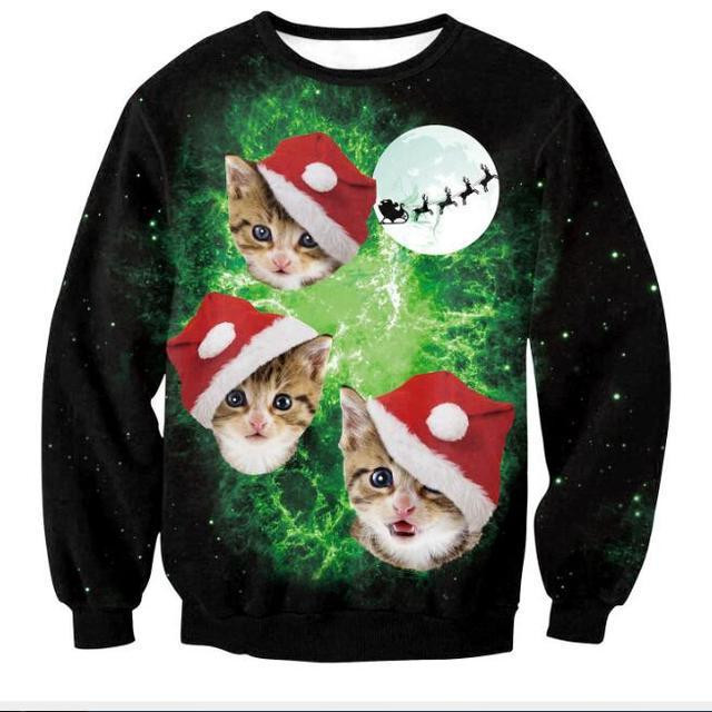 Cat Christmas Ugly Christmas Sweater Ugly Sweater For Men Women