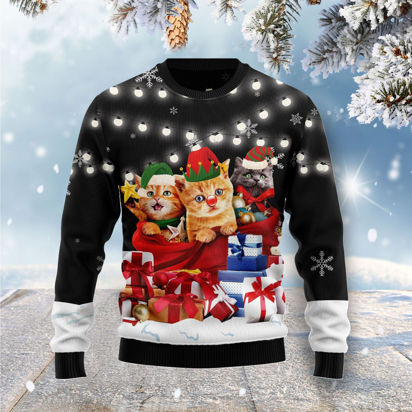 Cat Gifts Noel Ugly Christmas Sweater Ugly Sweater For Men Women