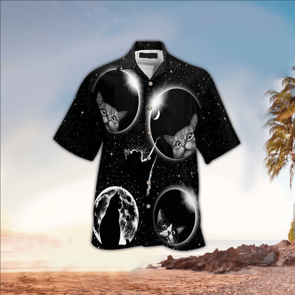 Cat Hawaiian Shirt Cat Button Up Shirt for Men and Women