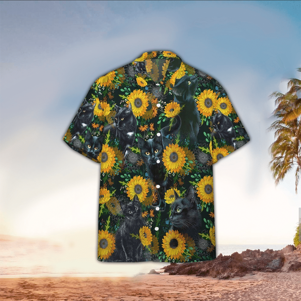 Cat Hawaiian Shirt Cat Button Up Shirt for Men and Women