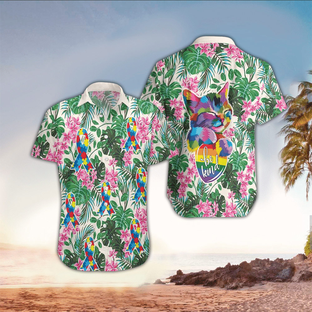 Cat Hawaiian Shirt Cat Button Up Shirt for Men and Women