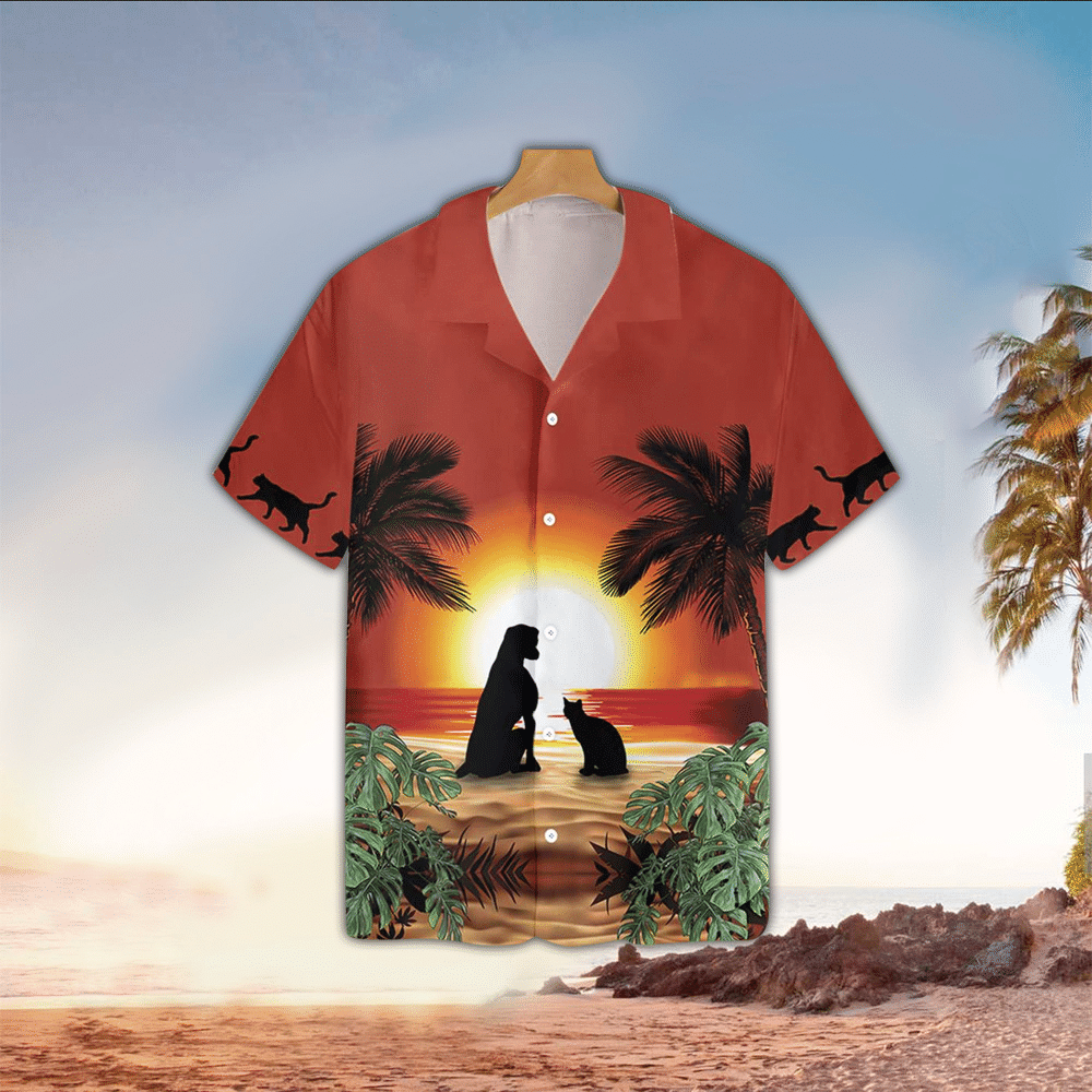 Cat Hawaiian Shirt Cat Button Up Shirt for Men and Women