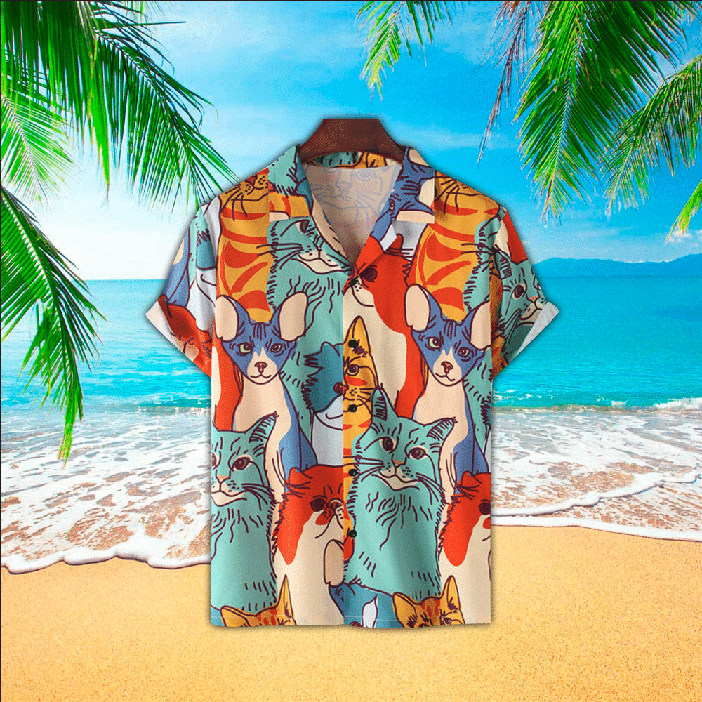 Cat Hawaiian Shirt For Men Cat Lover Gifts Shirt for Men and Women