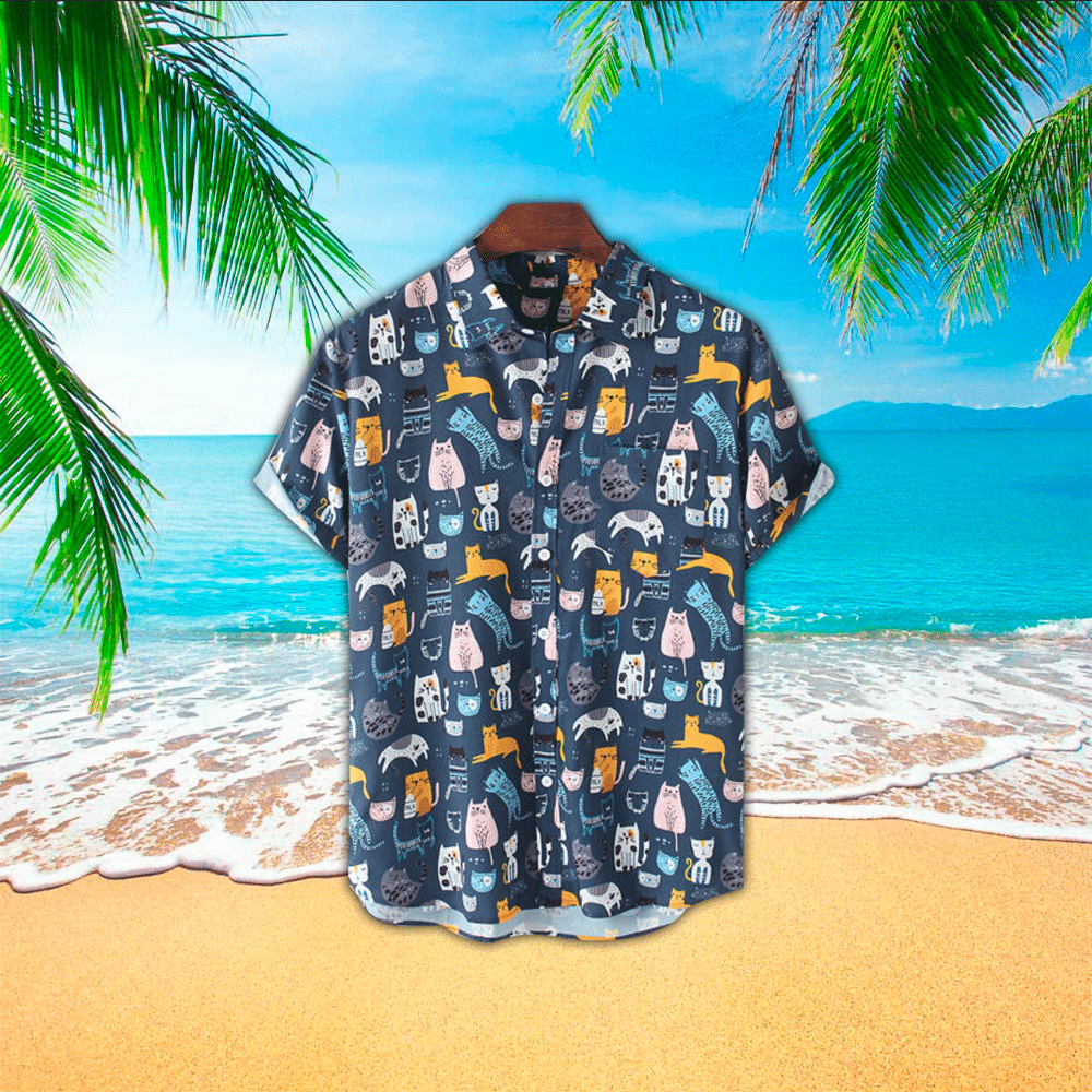 Cat Hawaiian Shirt For Men Cat Lover Gifts Shirt for Men and Women