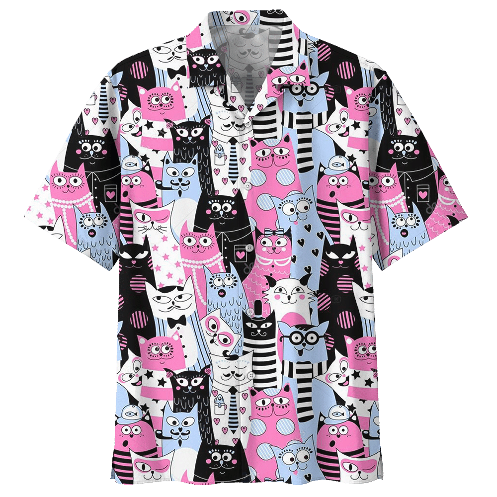 Cat Hawaiian Shirt - Hawaiian Shirt For Men