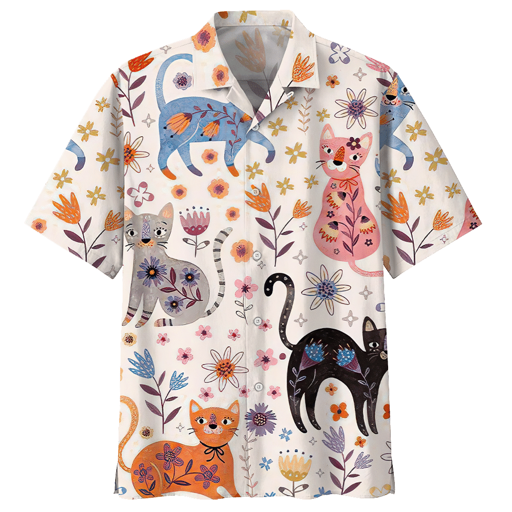 Cat Hawaiian Shirt - Hawaiian Shirt For Men