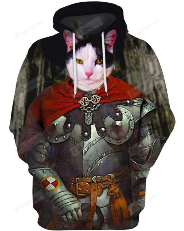 Cat Knight 3D All Over Print Hoodie
