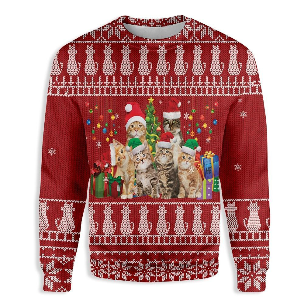 Cat Lovers Christmas Ugly Christmas Sweater Ugly Sweater For Men Women