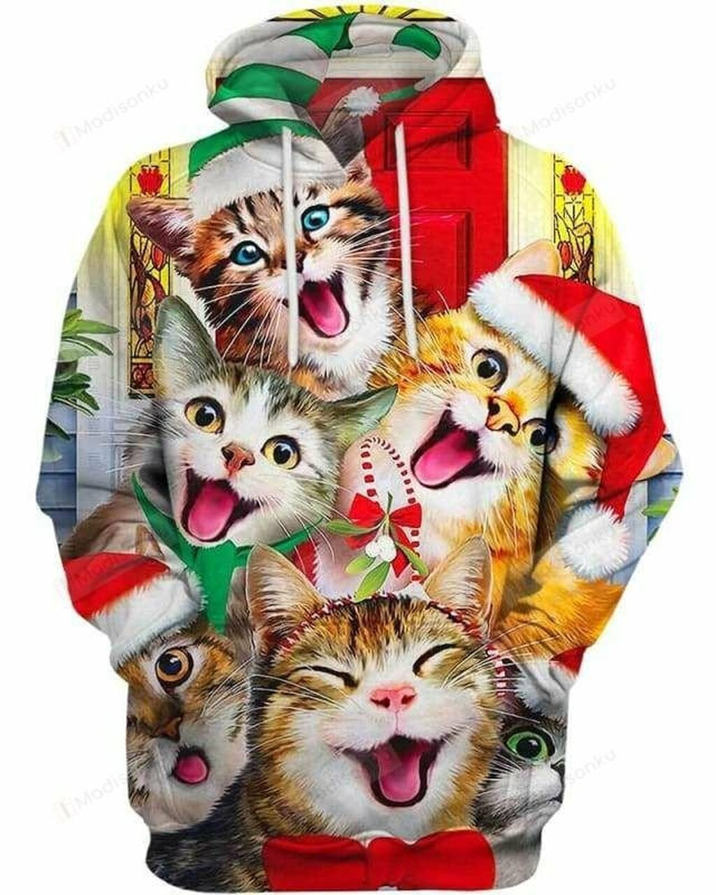 Cat Noel 3d All Over Print Hoodie, Zip-up Hoodie