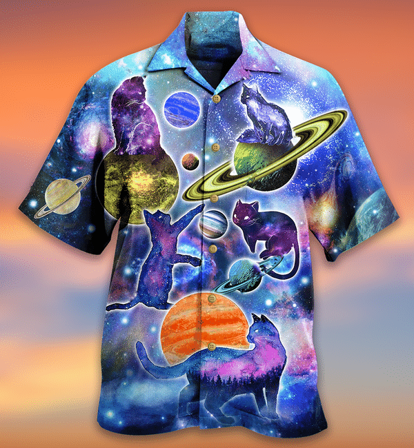 Cat Plays With Space Limited Edition - Hawaiian Shirt - Hawaiian Shirt For Men