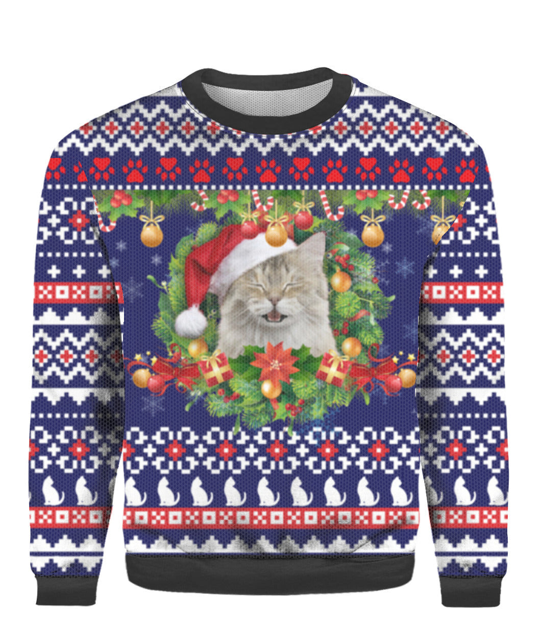 Cat Show Me Your Kitties Ugly Christmas Sweater Ugly Sweater For Men Women