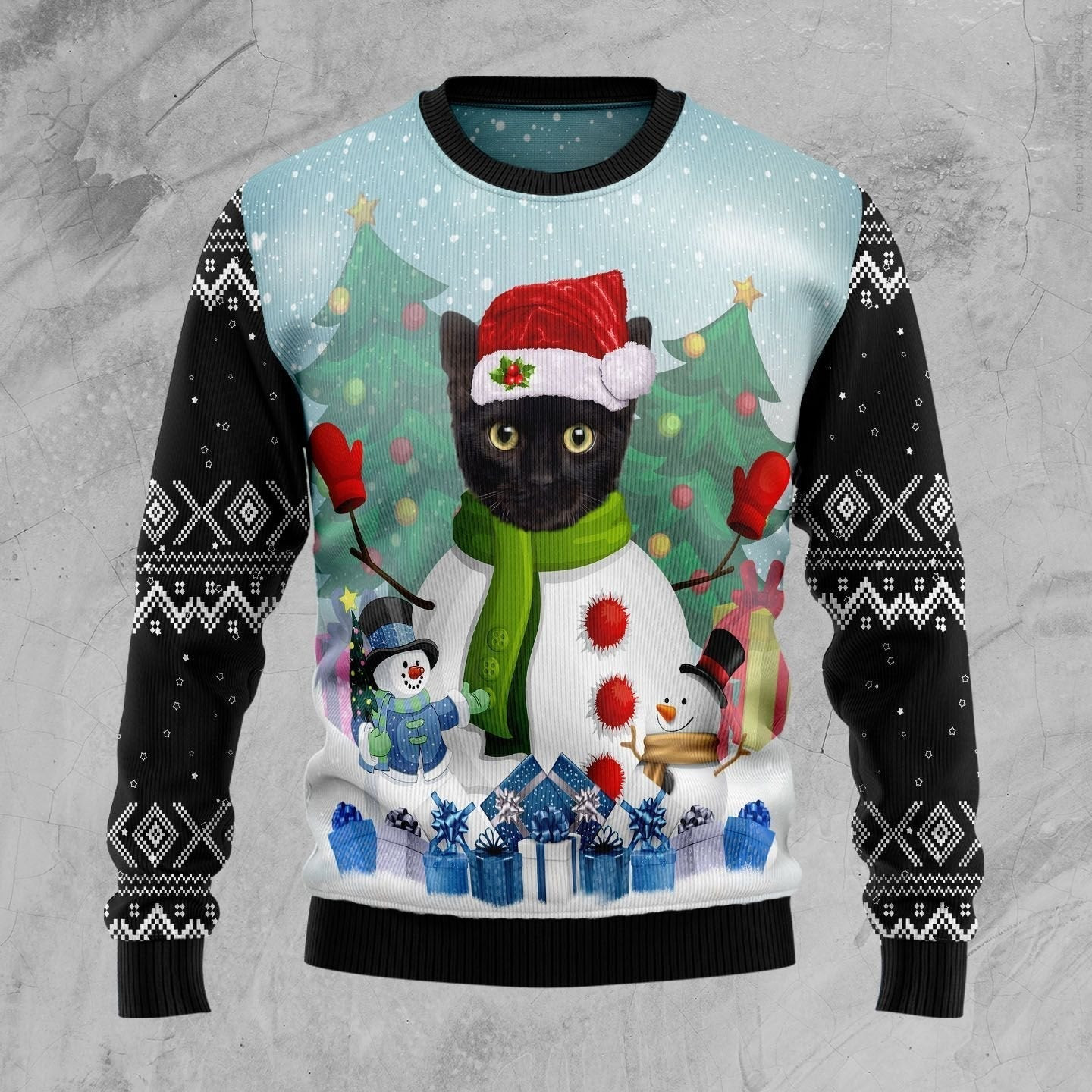 Cat Snowman Ugly Christmas Sweater Ugly Sweater For Men Women