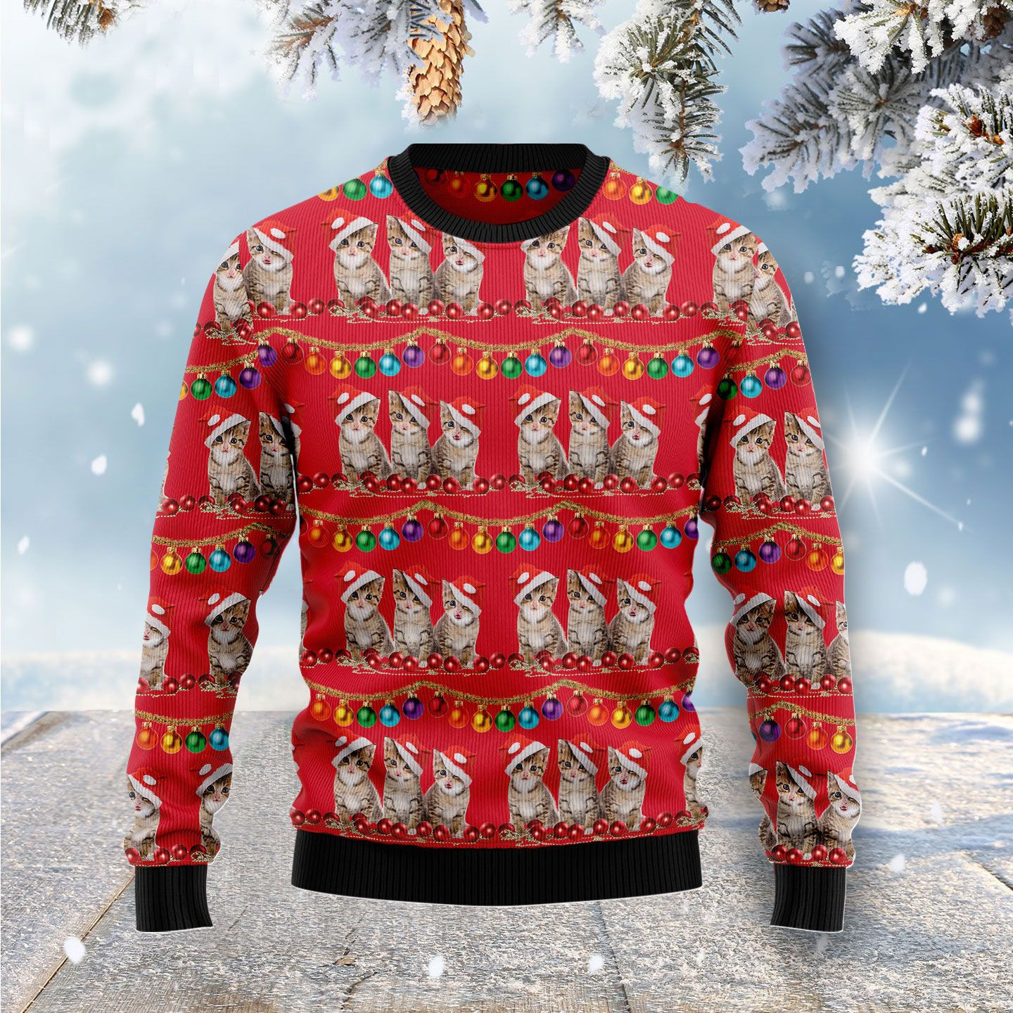 Cat Themed Kitten Ugly Christmas Sweater Ugly Sweater For Men Women