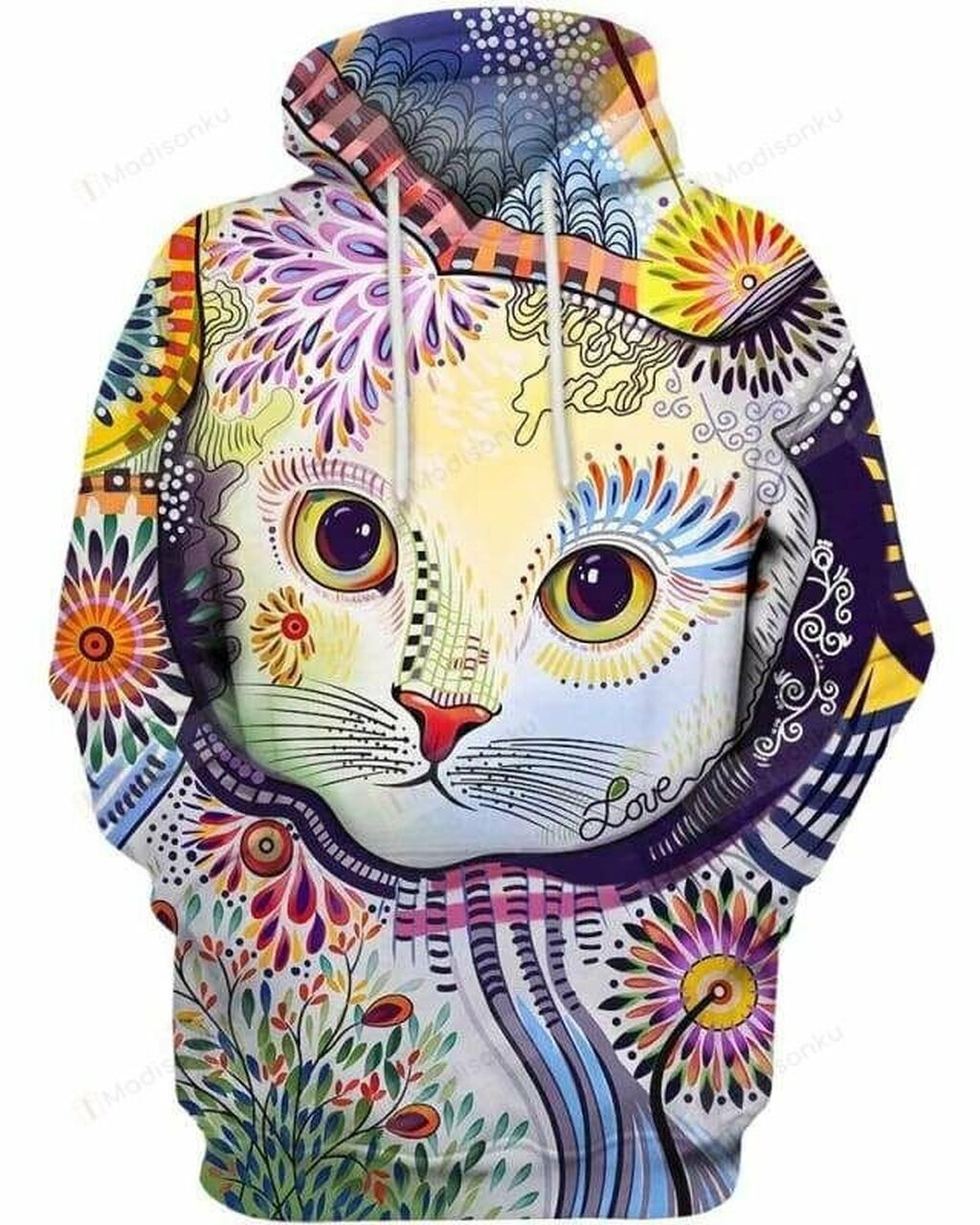 Cats Abstract Paintings 3d All Over Print Hoodie, Zip-up Hoodie