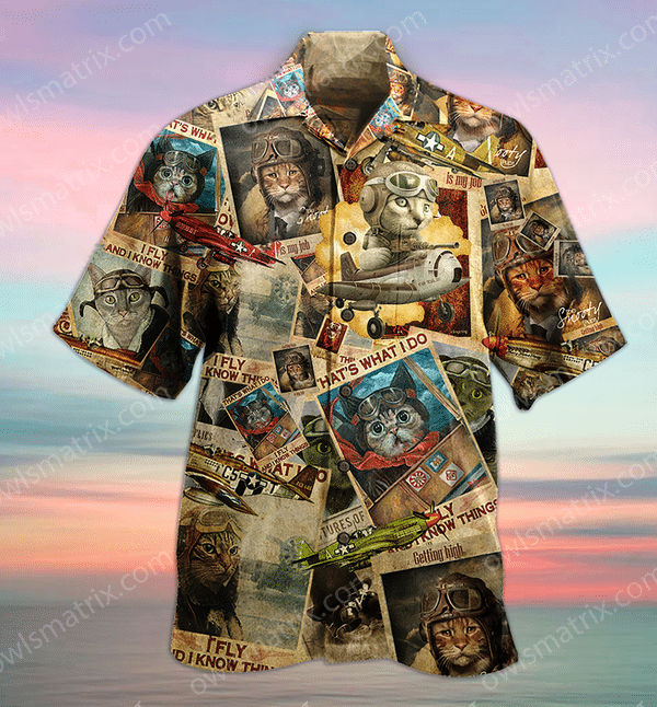 Cats Amazing Pilot Cat Limited - Hawaiian Shirt Hawaiian Shirt For Men