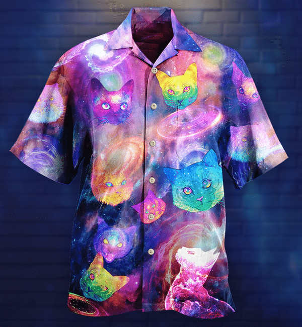 Cats Galaxy Color Style Limited Edition - Hawaiian Shirt - Hawaiian Shirt For Men