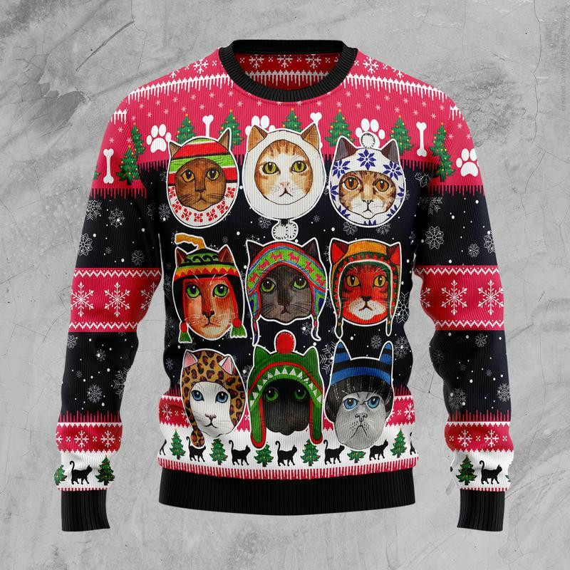 Cats In Winter Ugly Christmas Sweater Ugly Sweater For Men Women