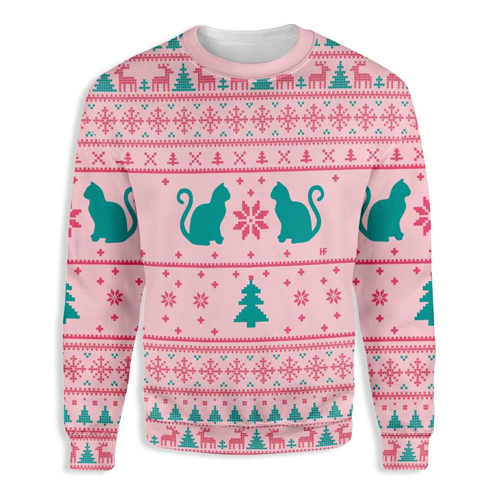Cats Love Christmas Ugly Christmas Sweater Ugly Sweater For Men Women