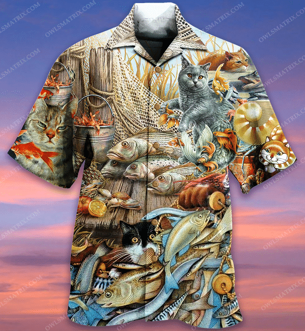 Cats Love Fish Limited Edition - Hawaiian Shirt - Hawaiian Shirt For Men