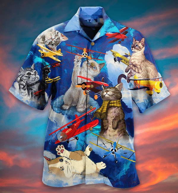 Cats Love Fly Limited Edition - Hawaiian Shirt - Hawaiian Shirt For Men, Hawaiian Shirt For Women, Aloha Shirt