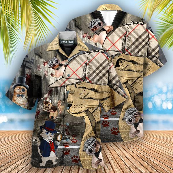 Cats Master Detective Edition - Hawaiian Shirt - Hawaiian Shirt For Men