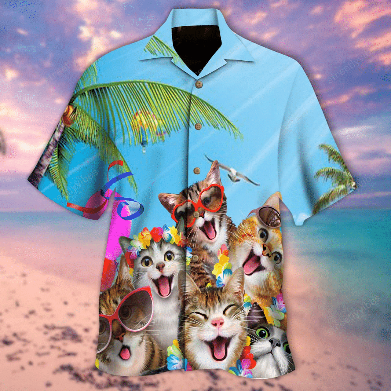 Cats Summer Beach Party Hawaiian Shirt Hawaiian Shirt For Men