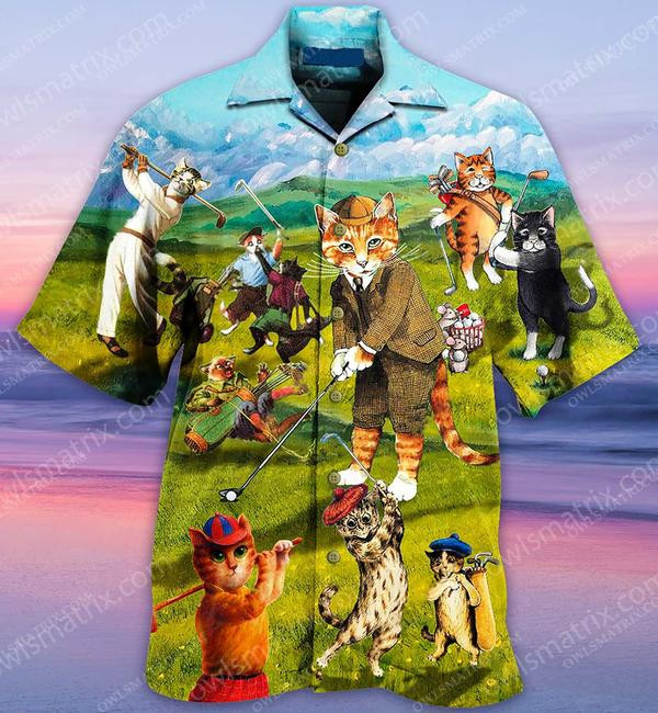 Cats That What I Do I Play Golf And I Know Thing Limited - Hawaiian Shirt Hawaiian Shirt For Men