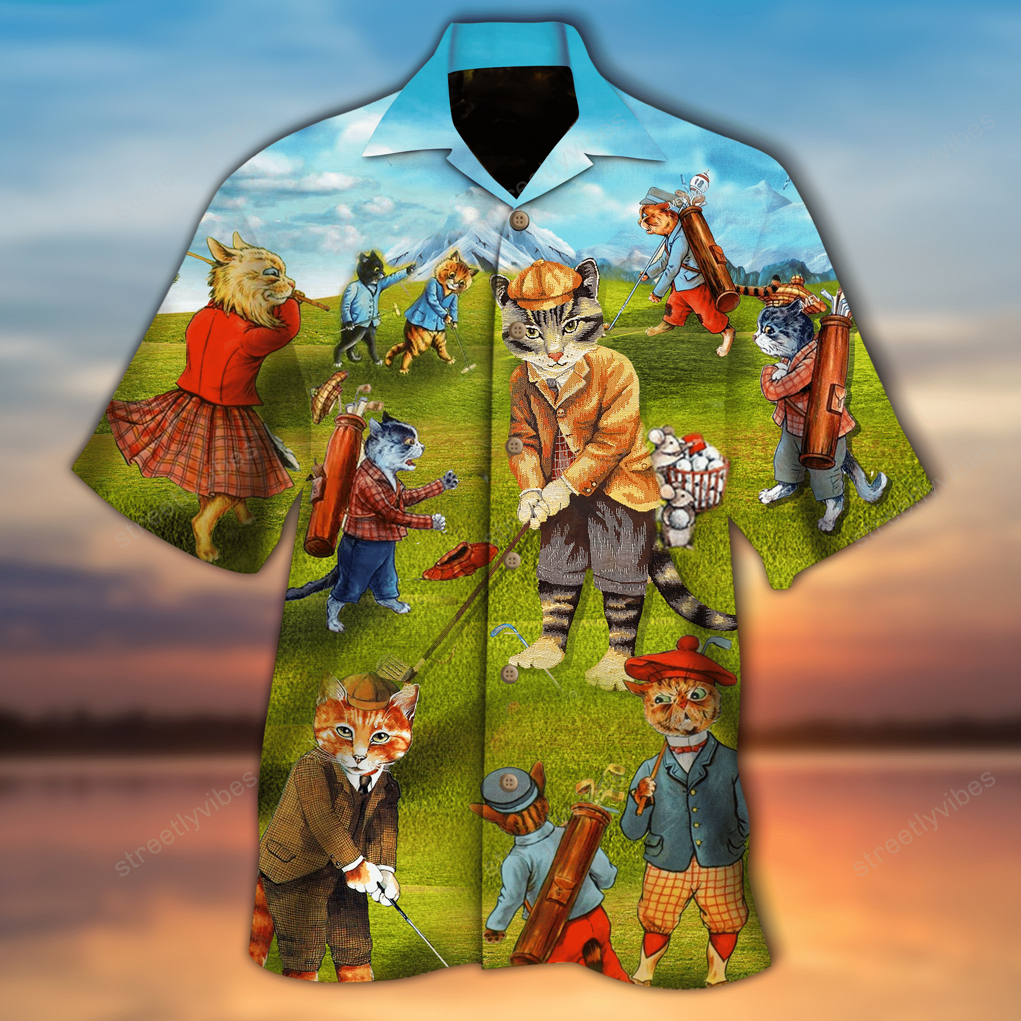 Cats That What I Do I Play Golf And I Know Things Hawaiian Shirt Hawaiian Shirt For Men, Hawaiian Shirt For Women, Aloha Shirt