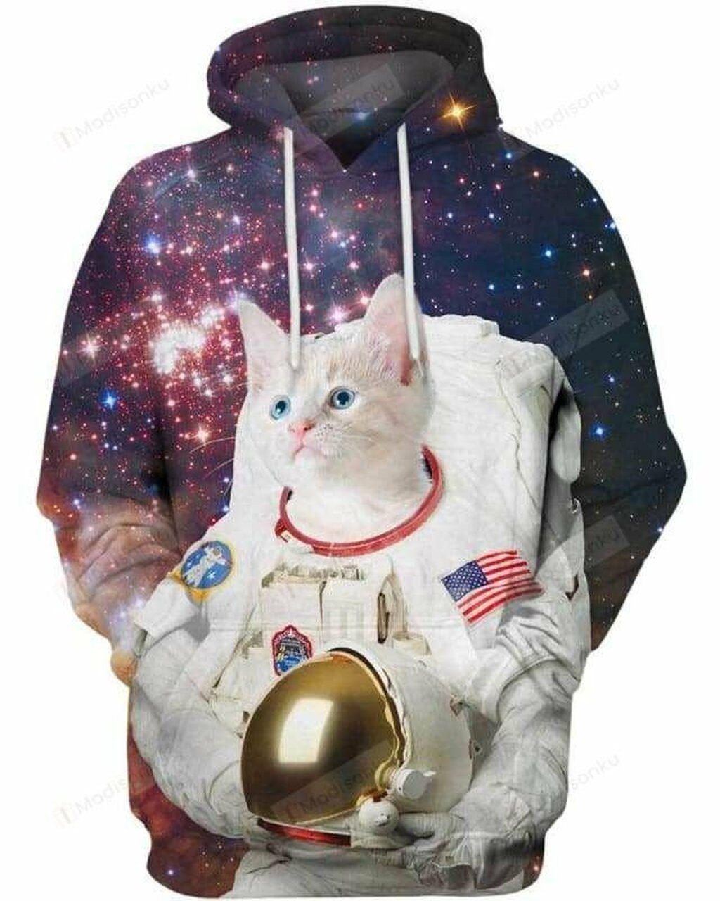 Catstronaut In Space 3d All Over Print Hoodie