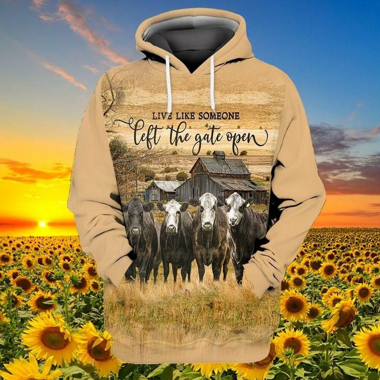 Cattle 3d All Over Print Hoodie