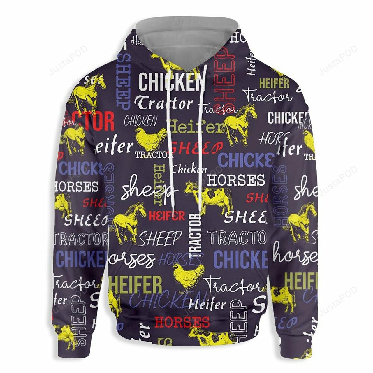 Cattle Pattern Farmer 3d All Over Print Hoodie