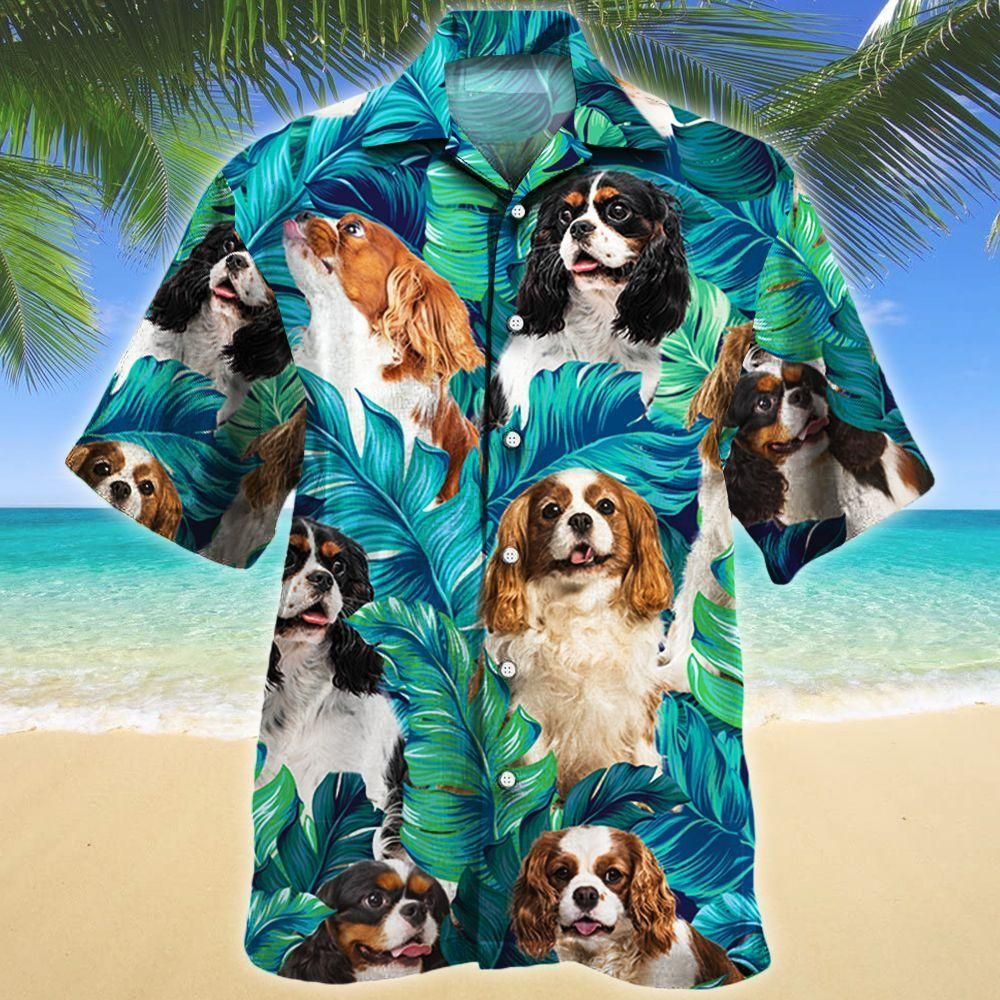 Cavalier King Charles Spaniel Dog Lovers Aloha Hawaiian Shirt Colorful Short Sleeve Summer Beach Casual Shirt For Men And Women