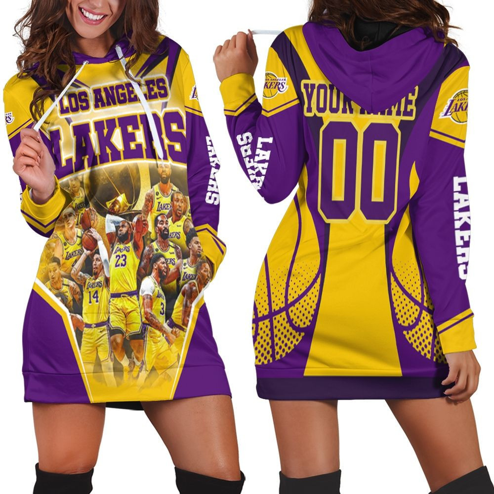 Champions Los Angeles Lakers Western Conference Personalized Hoodie Dress Sweater Dress Sweatshirt Dress