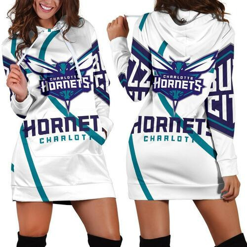 Charlotte Hornets Hoodie Dress Sweater Dress Sweatshirt Dress 3d All Over Print For Women Hoodie