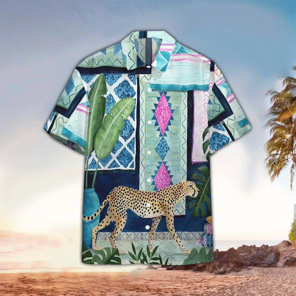 Cheetah Hawaiian Shirt Mens Hawaiian Shirt For Cheetah Lover Shirt for Men and Women