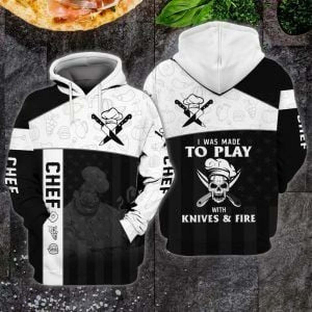 Chef I Was Made To Play With Knives And Fire 3d All Over Print Hoodie