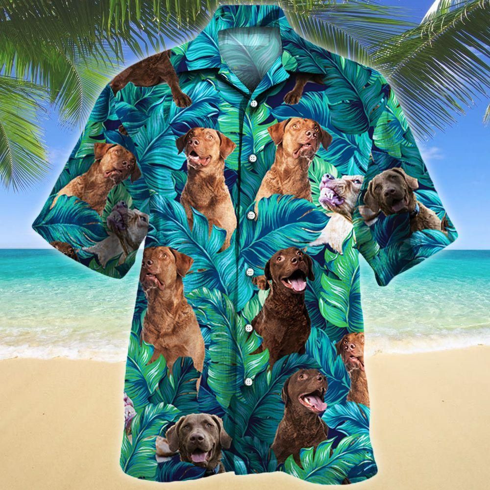 Chesapeake Bay Retriever Dog Lovers Aloha Hawaiian Shirt Colorful Short Sleeve Summer Beach Casual Shirt For Men And Women