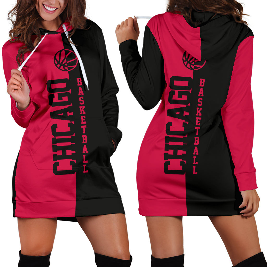 Chicago Basketball Hoodie Dress 3d All Over Print For Women Hoodie