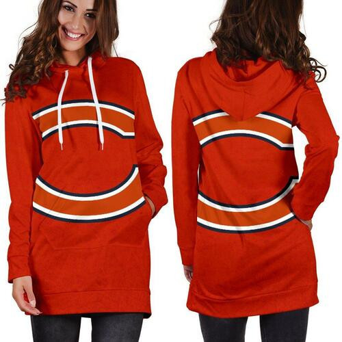 Chicago Bears Hoodie Dress Sweater Dress Sweatshirt Dress 3d All Over Print For Women Hoodie