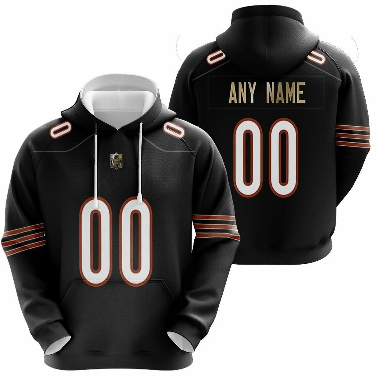 Chicago Bears Nfl American Football Team Custom Game Navy 3d Designed Allover Custom Gift For Bears Fans Hoodie