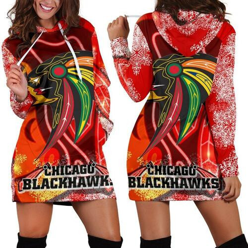 Chicago Blackhawks Hoodie Dress Sweater Dress Sweatshirt Dress 3d All Over Print For Women Hoodie