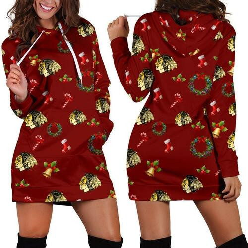 Chicago Blackhawks Hoodie Dress Sweater Dress Sweatshirt Dress 3d All Over Print For Women Hoodie