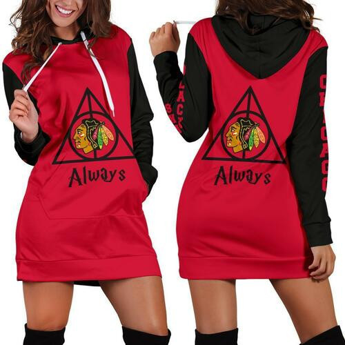 Chicago Blackhawks Womens Hoodie Dress Sweater Dress Sweatshirt Dress 3d All Over Print For Women Hoodie