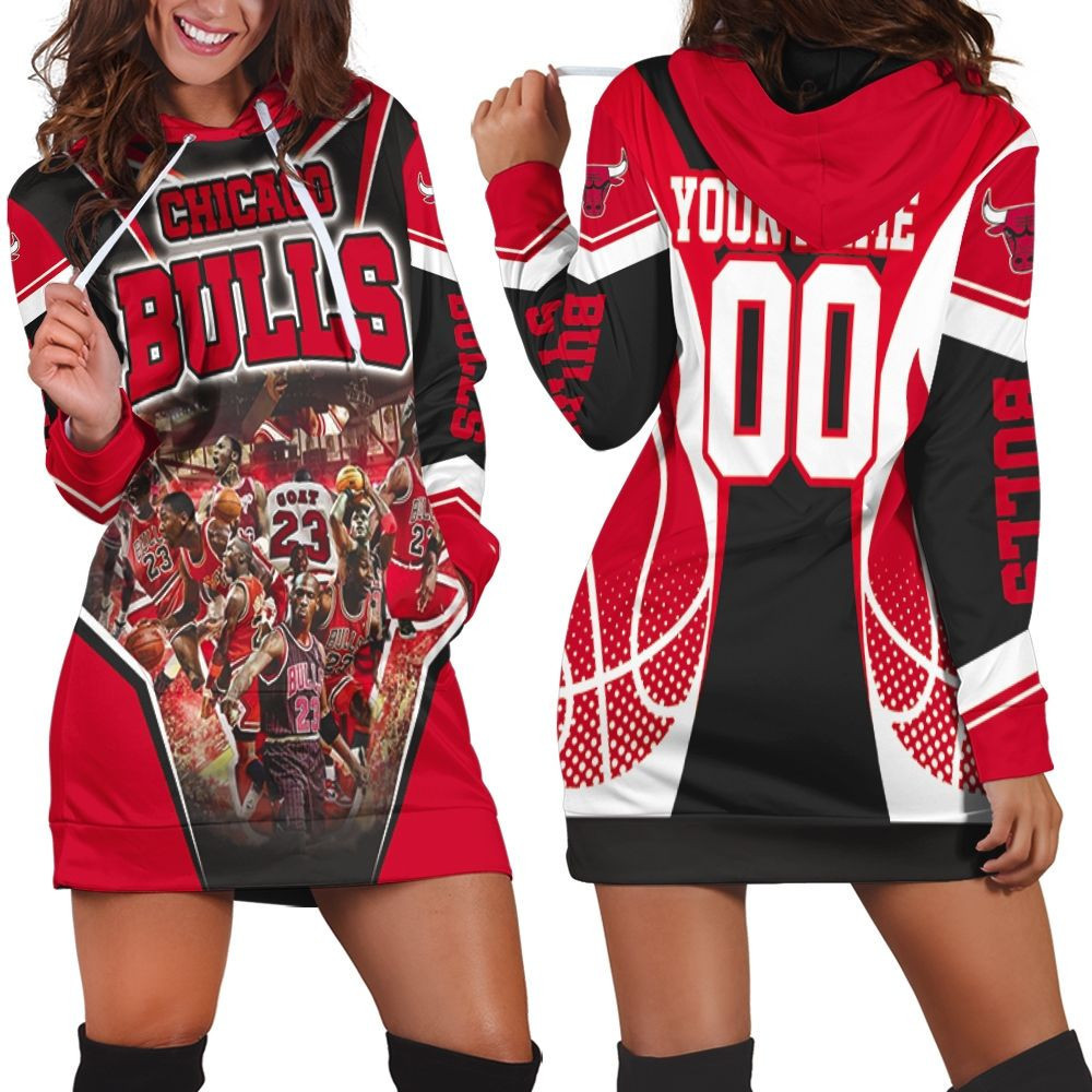 Chicago Bulls Michael Jordan Legendary For Fans Personalized Hoodie Dress Sweater Dress Sweatshirt Dress