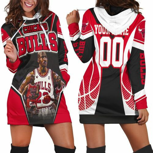 Chicago Bulls Michael Jordan Legendary Personalized Hoodie Dress Sweater Dress Sweatshirt Dress