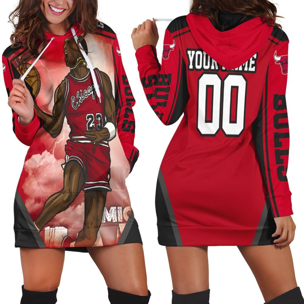 Chicago Bulls Michael Jordan Legends For Fans Personalized Hoodie Dress Sweater Dress Sweatshirt Dress