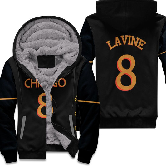 Chicago Bulls Zach Lavine 8 Nba Basketball Team 2020 New Arrival Black Jersey Style Gift For Bulls Fans Fleece Hoodie