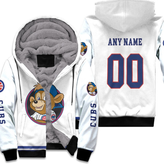 Chicago Cubs Mlb Baseball Team Clark Logo White 3D Designed Allover Custom Name Number Gift For Cubs Fans Fleece Hoodie