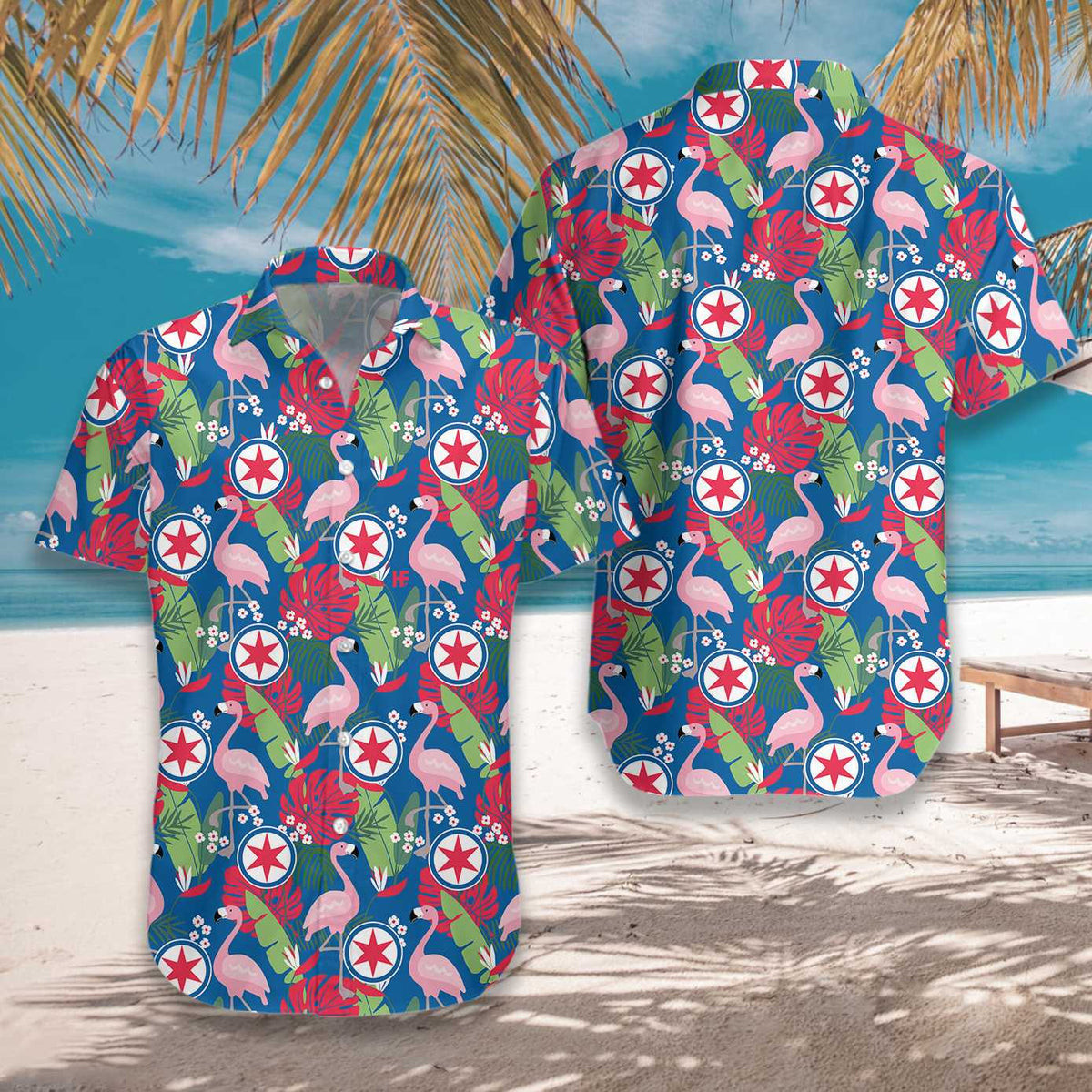 Chicago Floral Flamingo Hawaiian Shirt Tropical Hawaiian Shirt For Men Women